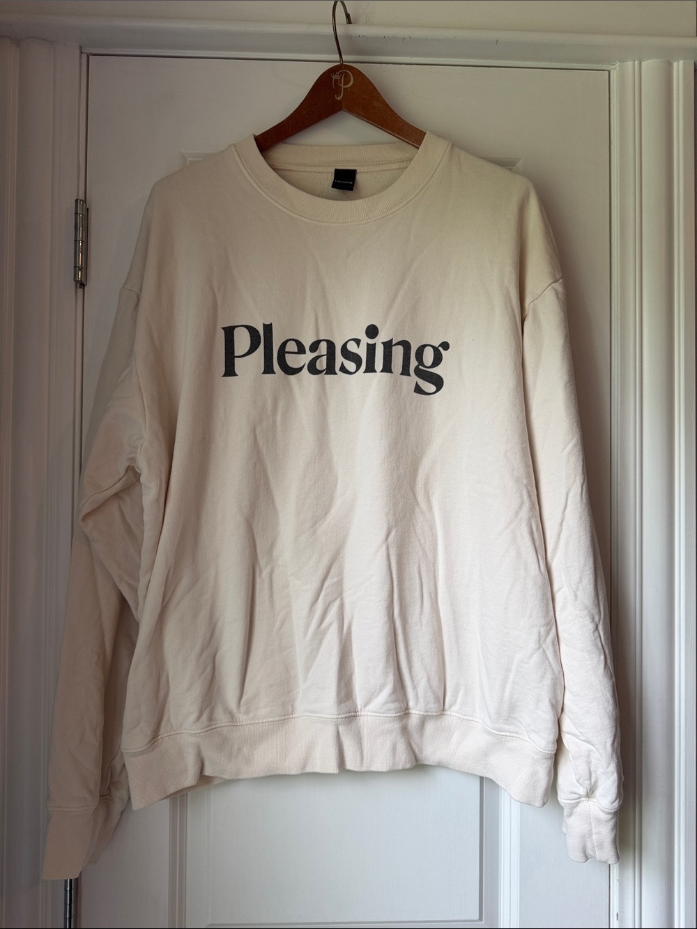 Pleasing Harry Styles Logo Crewneck Sweatshirt - Cream XL